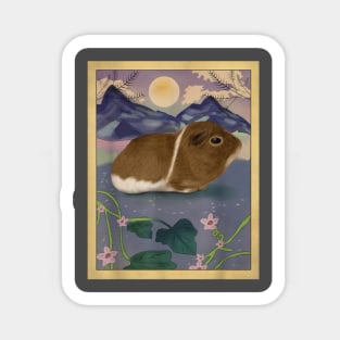 Guinea Pig Lover | Guinea pig art moonlight Sticker